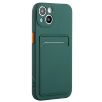 CaseBody Apple iPhone 15 Telefoonhoesje met Kaarthouder Groen