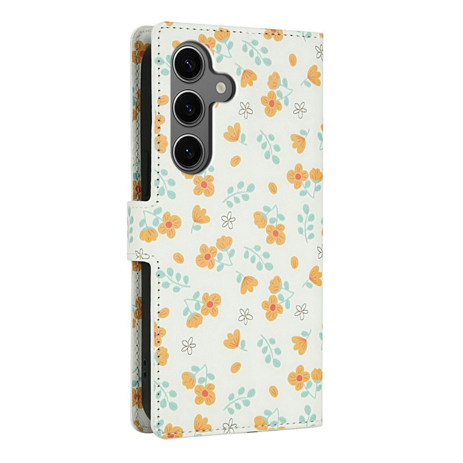 Comfycase Samsung Galaxy S24 / S25 Floral Bookcase Hoesje Bloemen