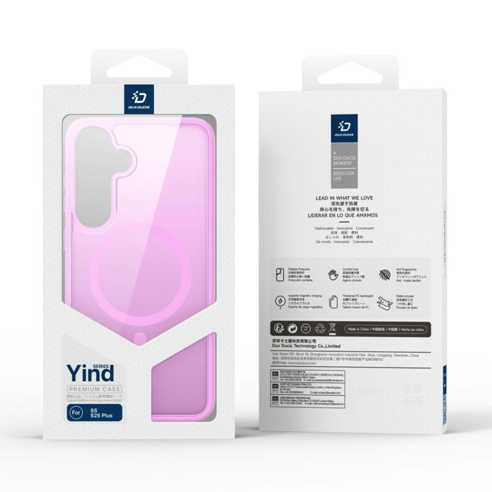 DUX DUCIS Samsung Galaxy S25 Plus Mat MagSafe Hoesje Roze