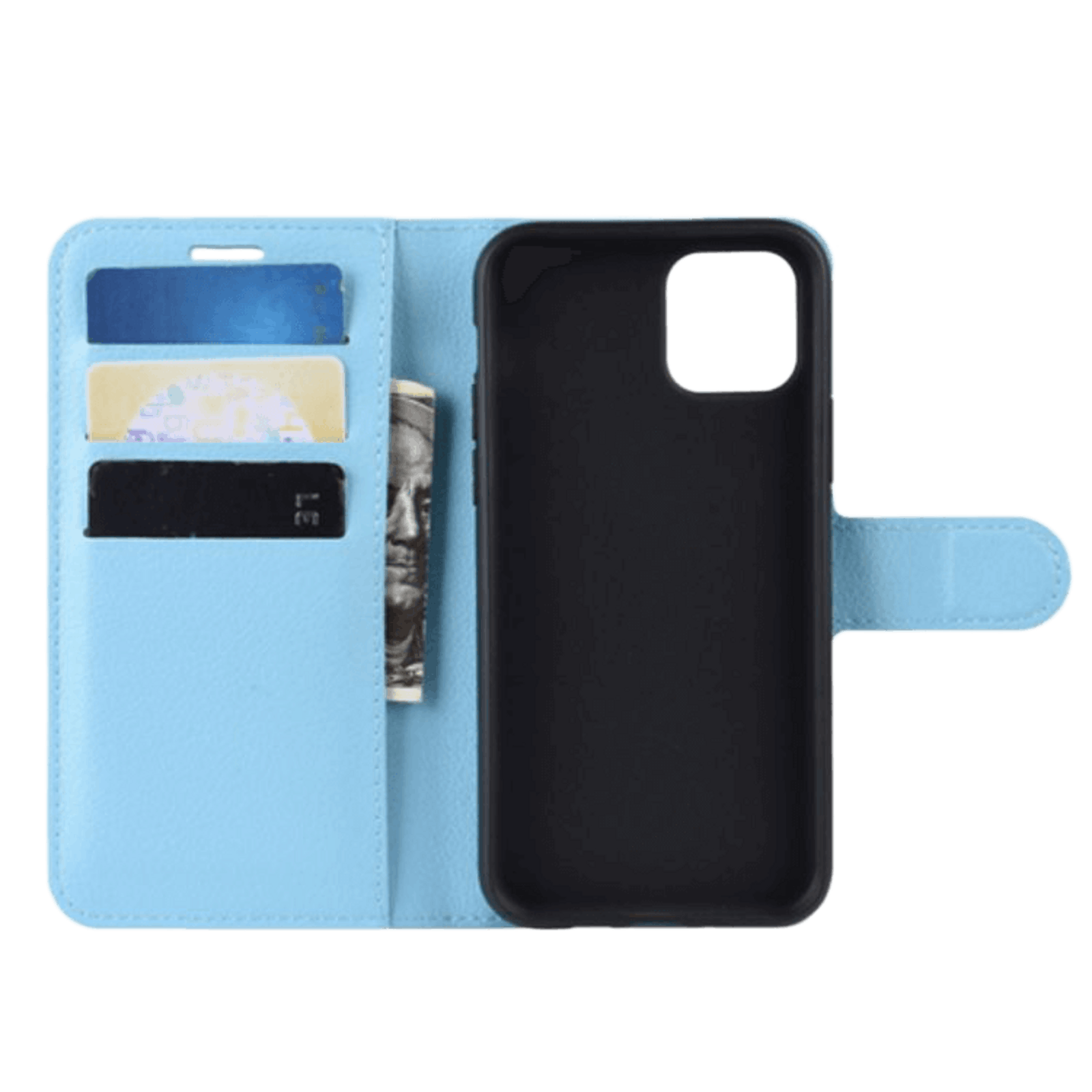 Mocaa iPhone 11 Pro Max Portemonnee Hoesje Pasjes Blauw