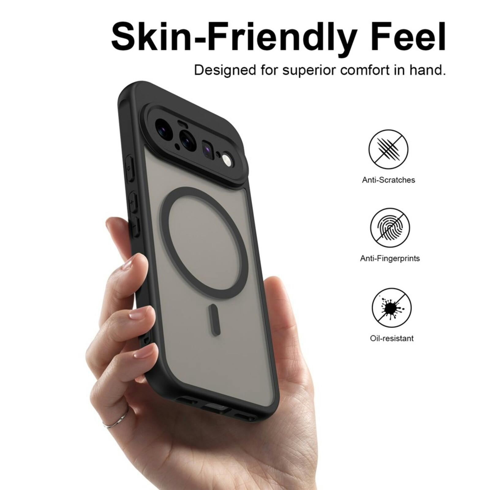 CaseBody Google Pixel 11 Pro XL MagSafe Mat Hoesje Zwart