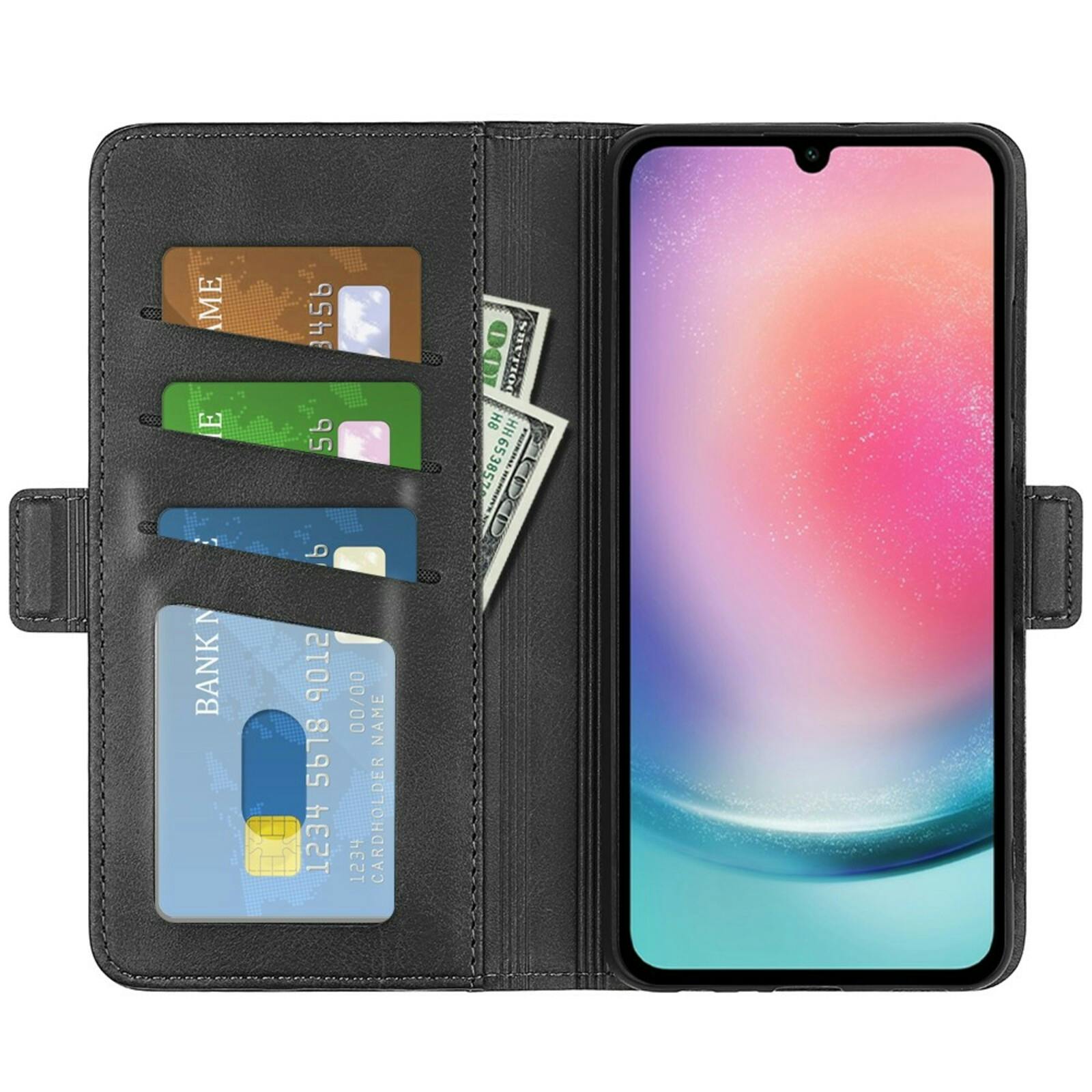 Comfycase Samsung Galaxy A16 Bookcase Hoesje Zwart