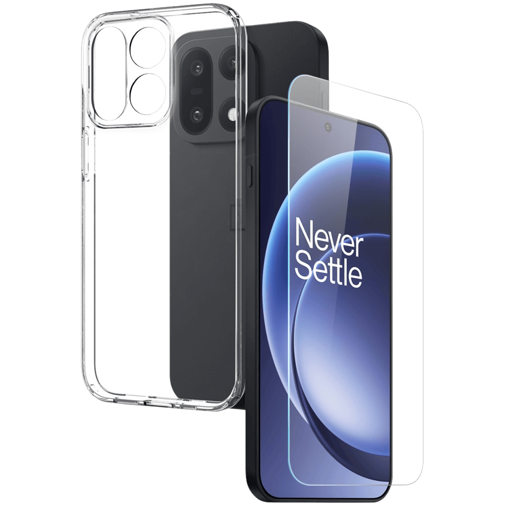 Northjo OnePlus 15 Hoesje en Screenprotector Transparant