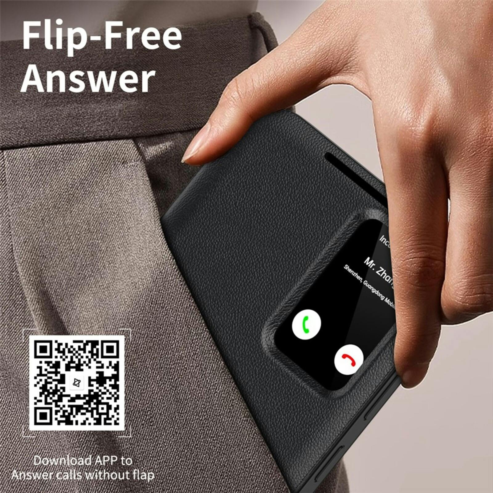 CaseBody Samsung Galaxy A55 Smart Cover Zwart