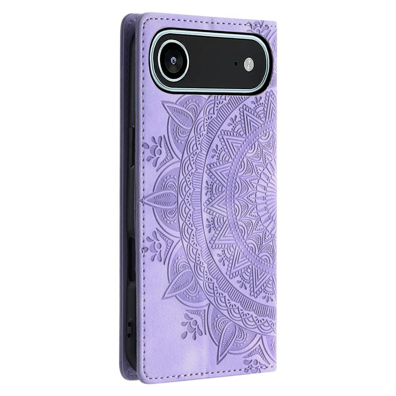 Comfycase Apple iPhone 17 Air Soft Mandala Bookcase Paars