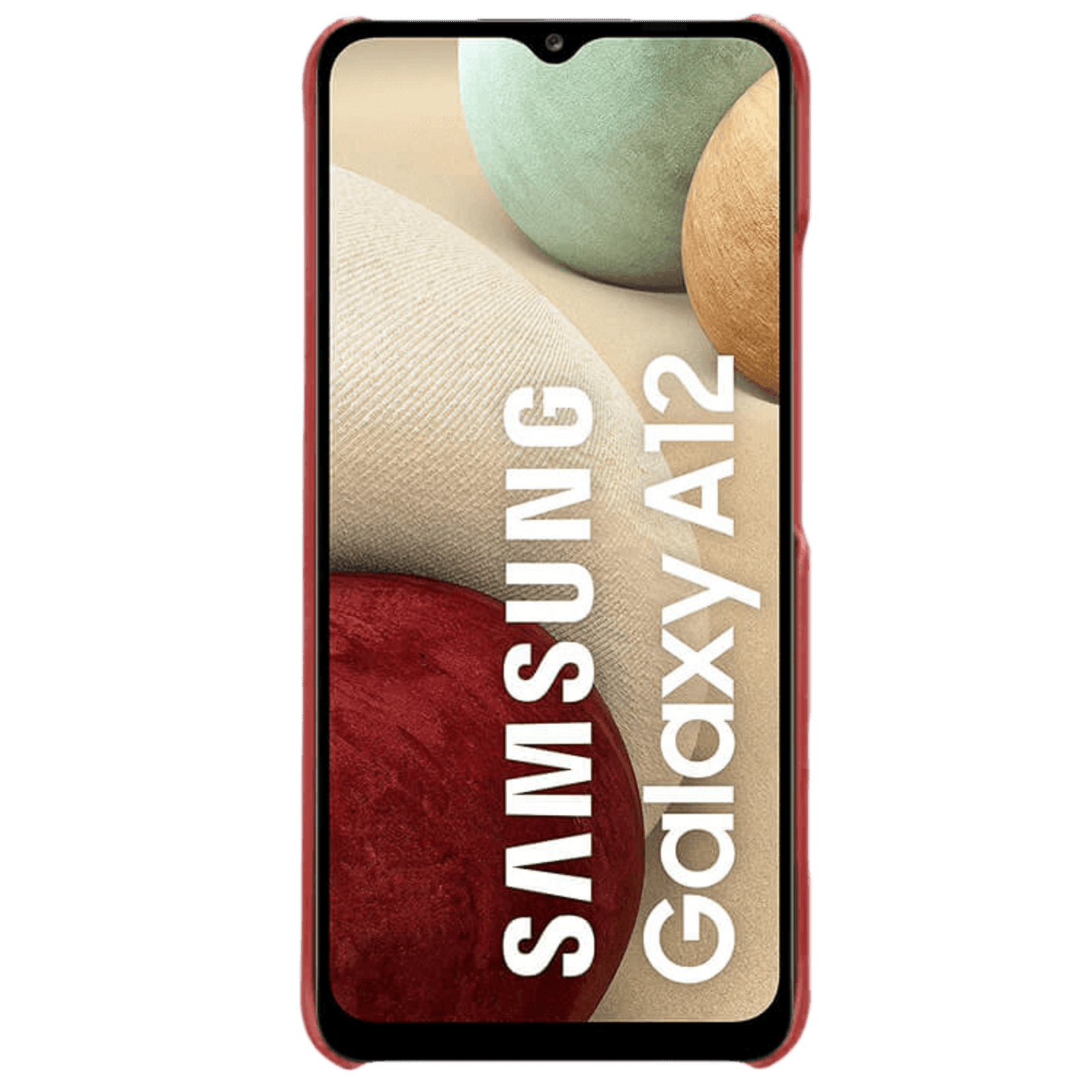 Comfycase Samsung Galaxy A12 Card Case Hoesje met Pasruimte Rood