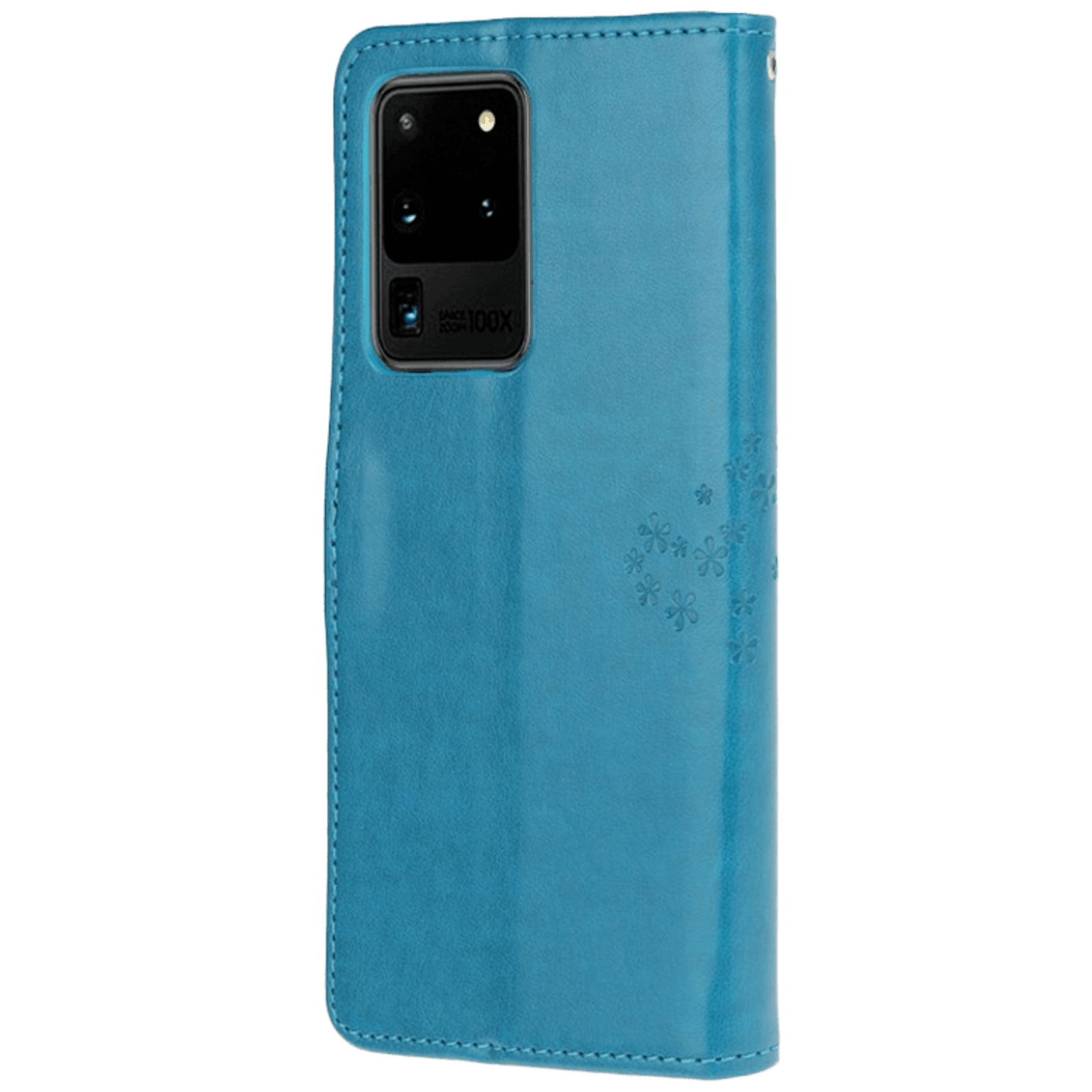 Comfycase Samsung Galaxy S20 Ultra Bookcase Hoesje Uiltjes Blauw