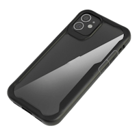 CaseBody iPhone 12 (Pro) Anti-Val Schokbestendig Slank Luxe Hoesje Zwart