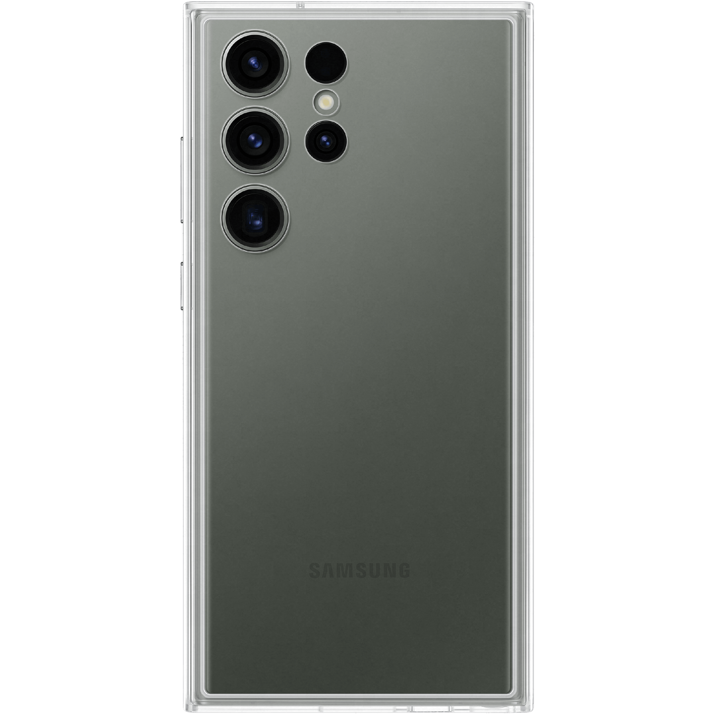 Samsung Galaxy S23 Ultra Frame Case Wit - Achterkant