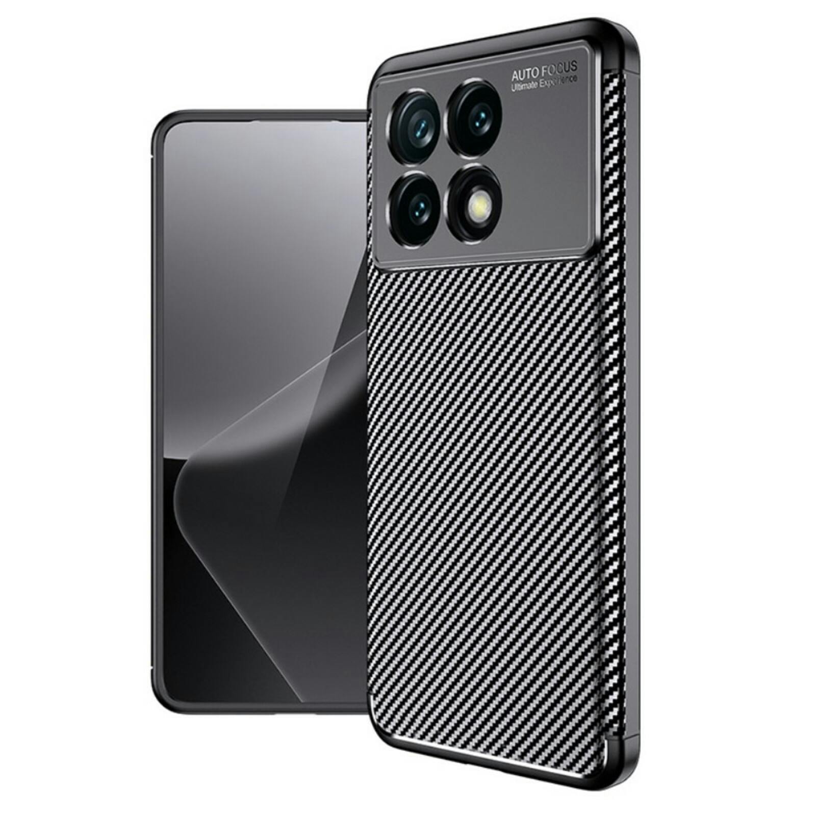 Mocaa POCO X6 Pro Carbon Case Zwart