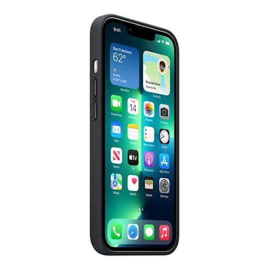 Apple iPhone 13 Pro Max MagSafe Siliconen Hoesje Midnight Zwart