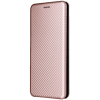 Comfycase Samsung Galaxy S21 Carbon Shell Flip Hoesje Roségoud