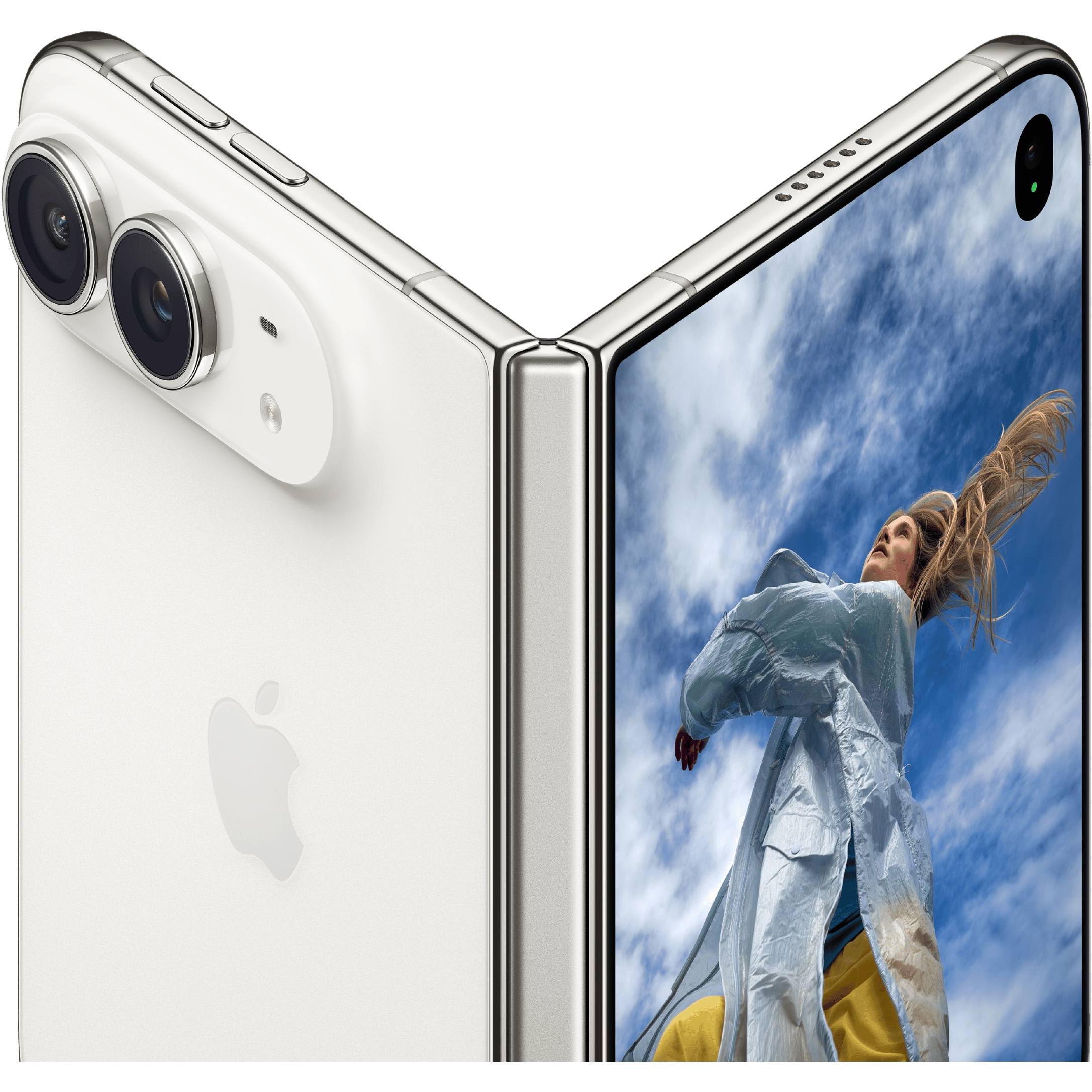 Apple iPhone Duo Star White - Achterkant