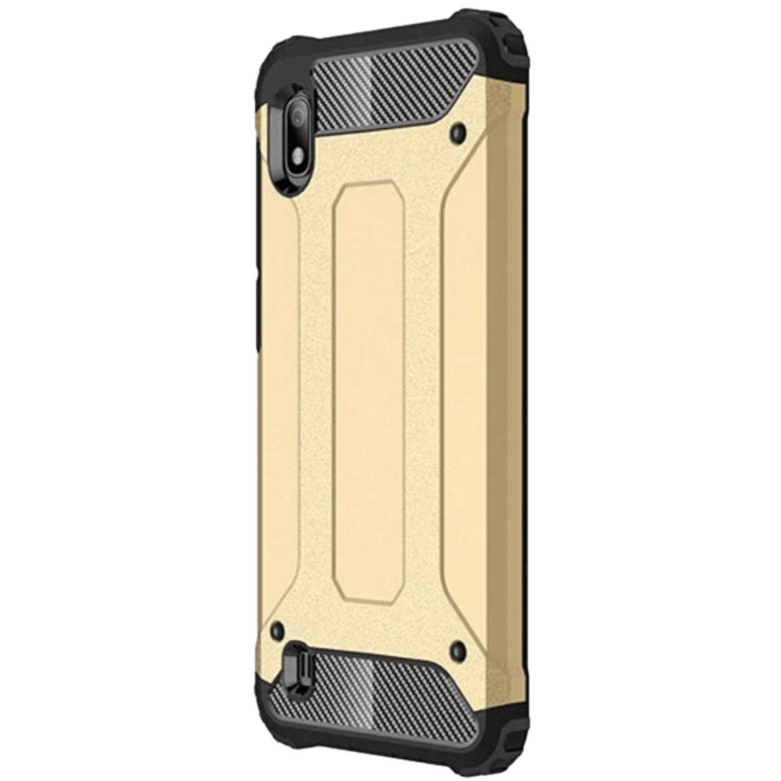 CaseBody Samsung Galaxy A10 Shockproof Hoesje Steel Armor Goud