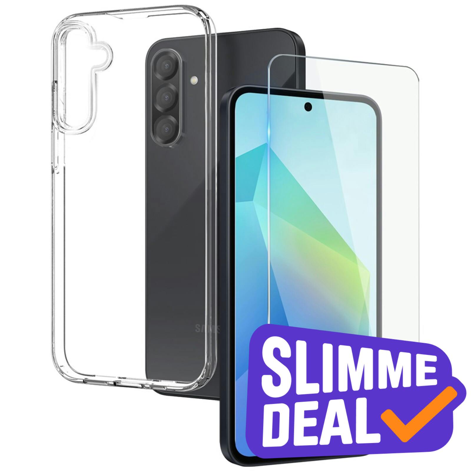 Northjo Samsung Galaxy A56 Hoesje en Screenprotector Transparant