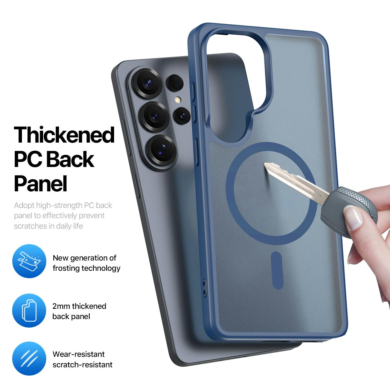 DUX DUCIS Samsung Galaxy S26 Ultra Magnetic Mat Hoesje Blauw