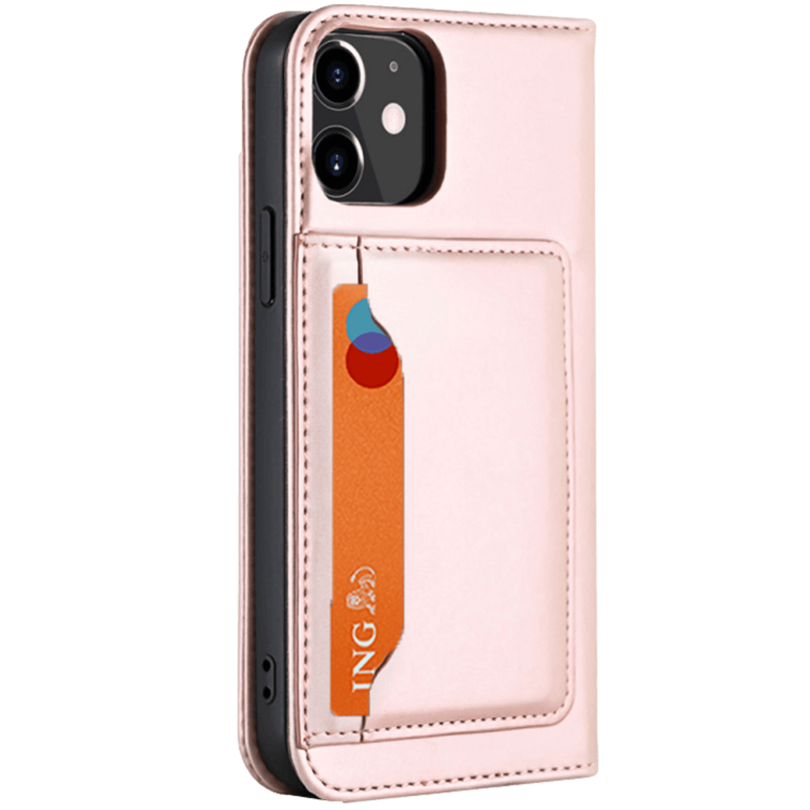 CaseBody iPhone 12 Mini Lux Bookcase Hoesje Roségoud