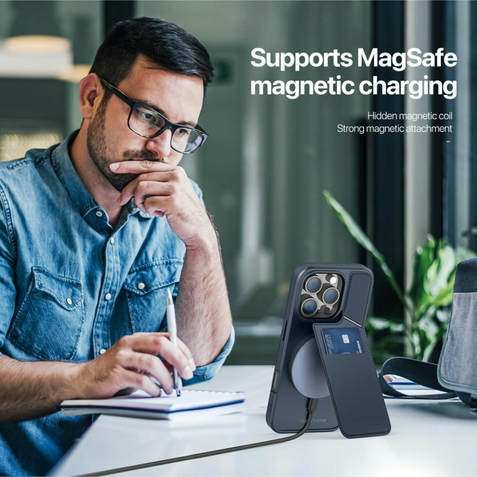 DUX DUCIS Apple iPhone 16 Pro Max Rafi Series Premium Beschermcase Blauw