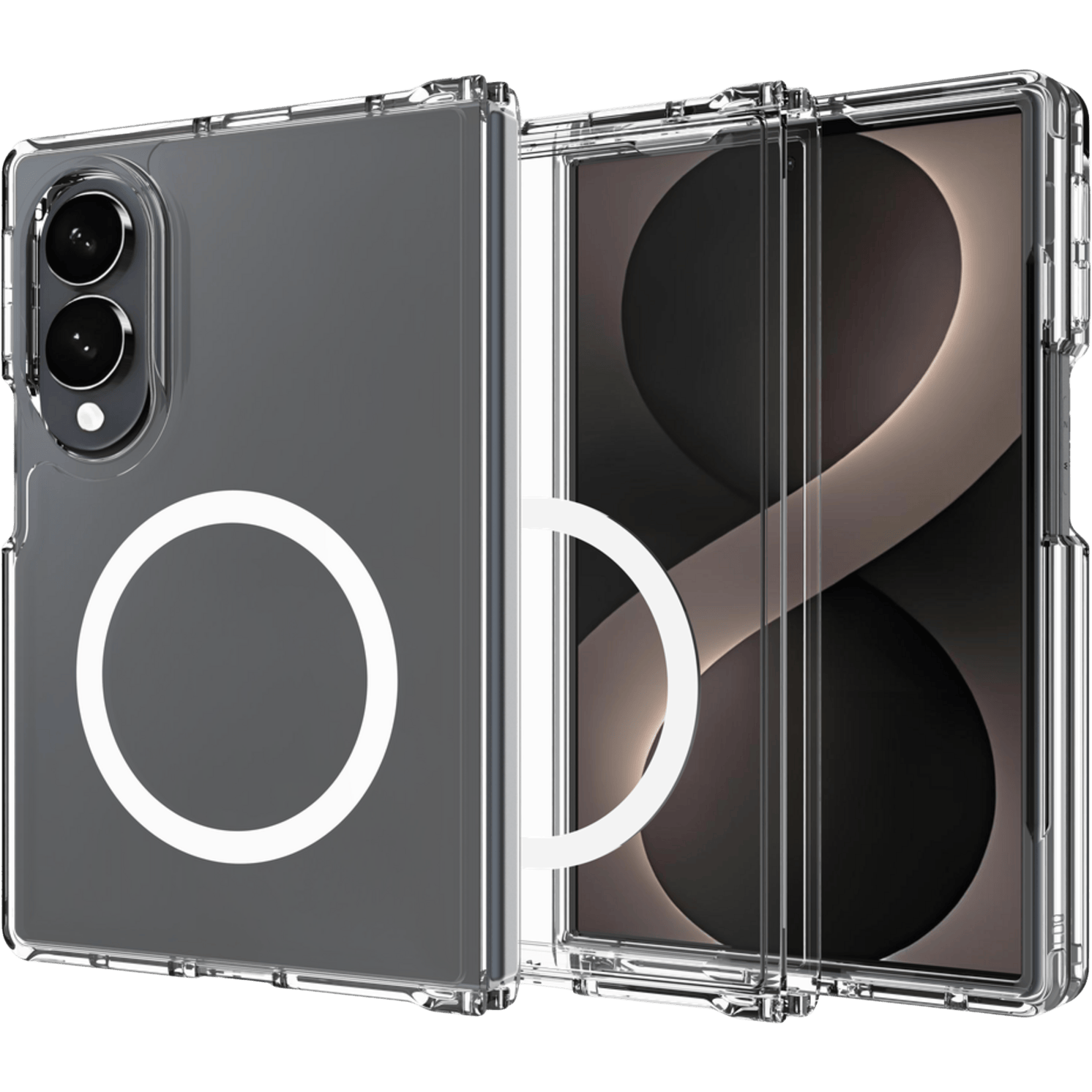 Just in Case Samsung Galaxy Z Fold8 Magnetisch Armor Hoesje Transparant
