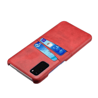 Comfycase Samsung Galaxy S20 Card Case Hoesje met Pasruimte Rood
