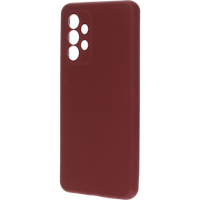 Mobiparts Galaxy A53 Siliconen Hoesje Plum Red - Voorkant