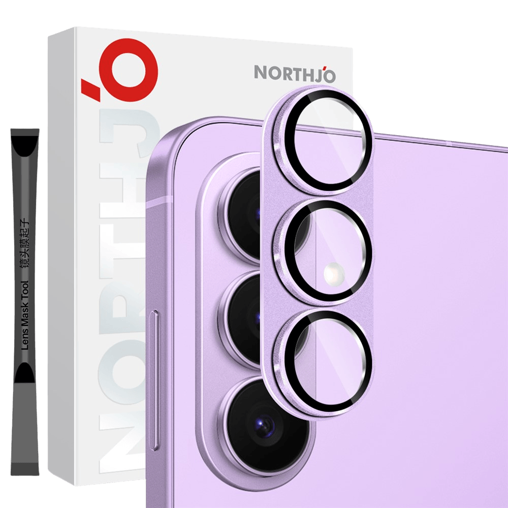 Northjo Samsung Galaxy S26 Full Cover Camera Protector Paars