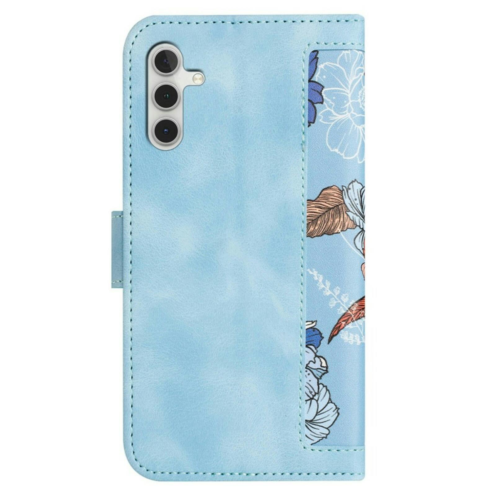 Mocaa Samsung Galaxy A16 Floral Series Bookcase Blauw