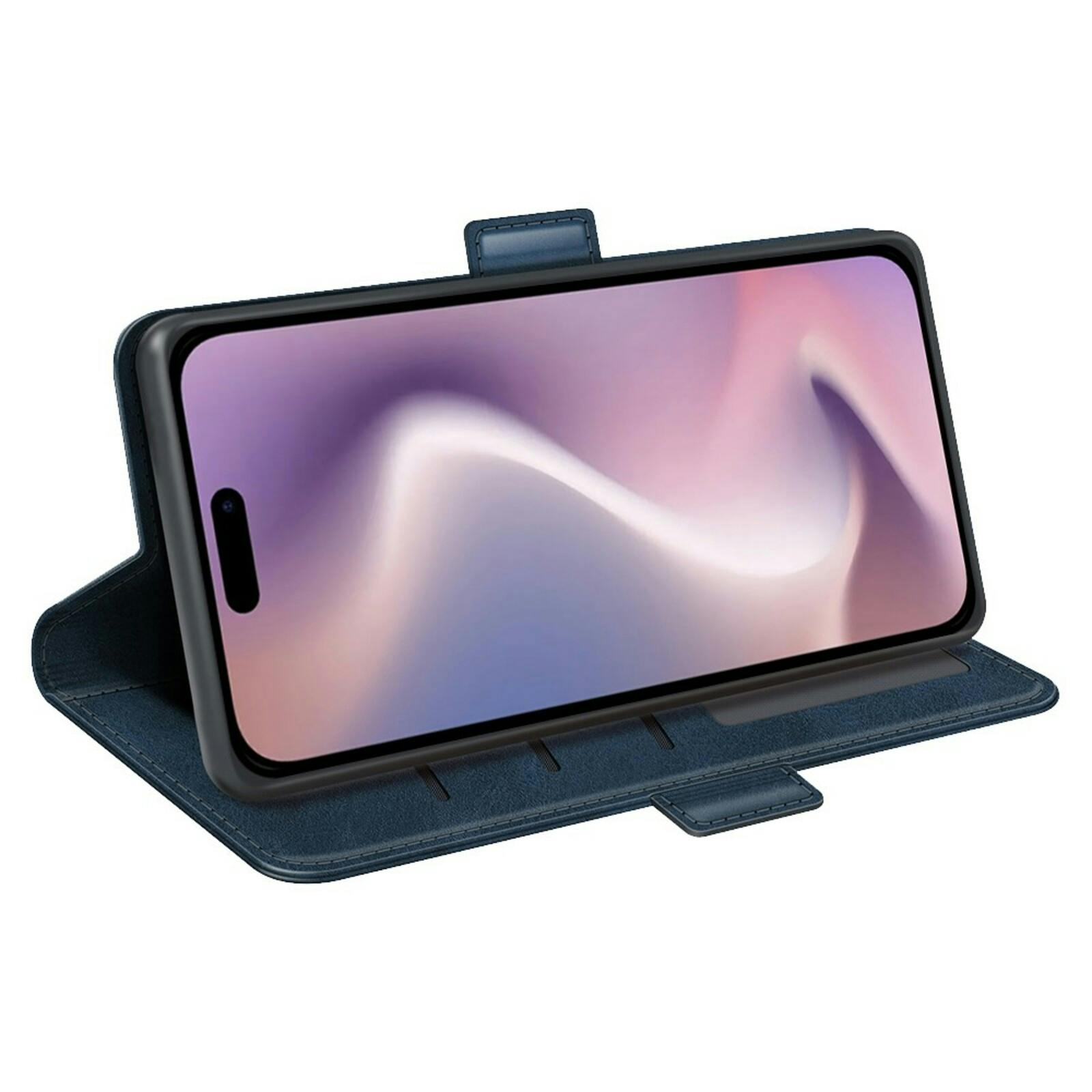 Comfycase Apple iPhone 16 Pro Bookcase Hoesje Blauw