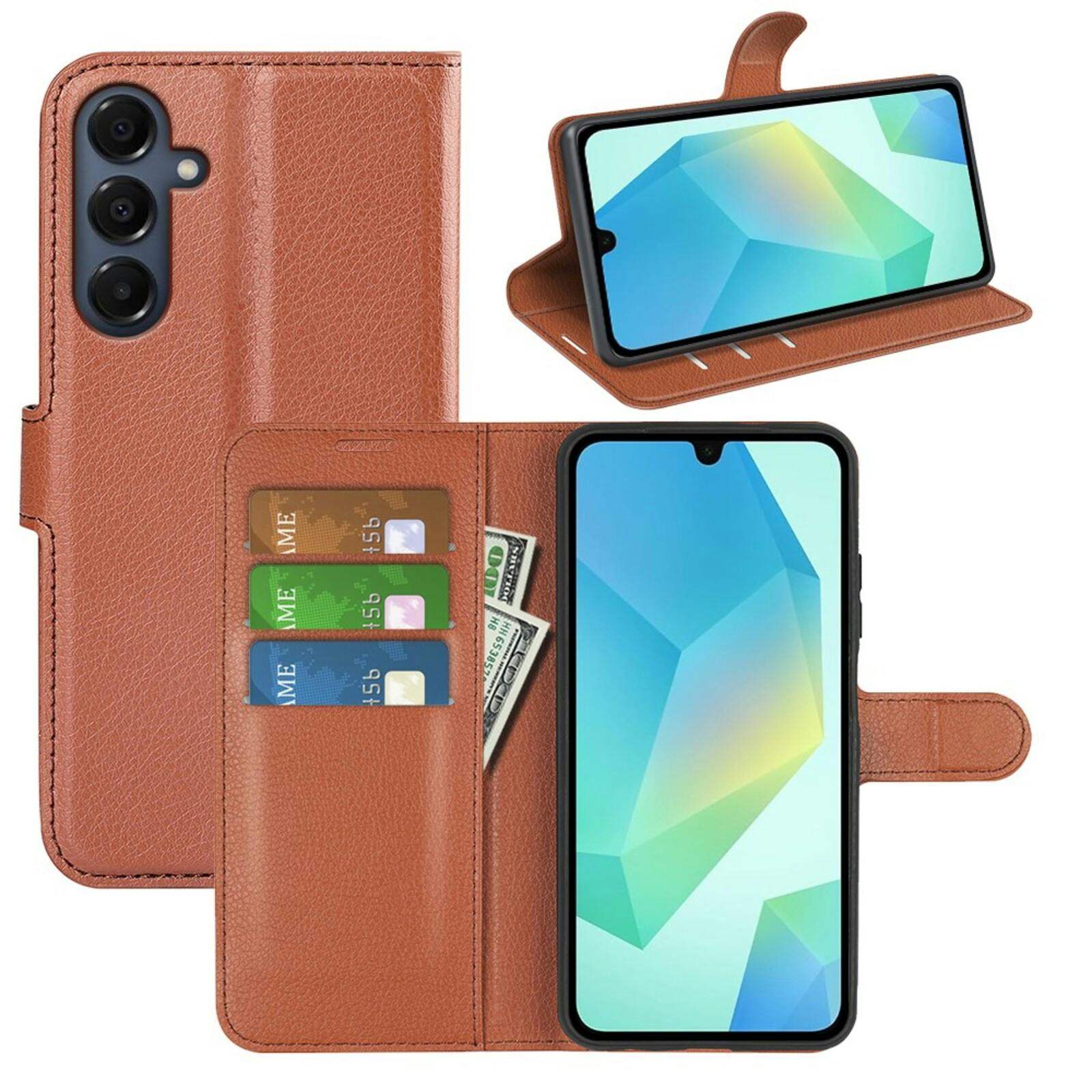 Comfycase Samsung Galaxy A18 Bookcase Hoesje Bruin