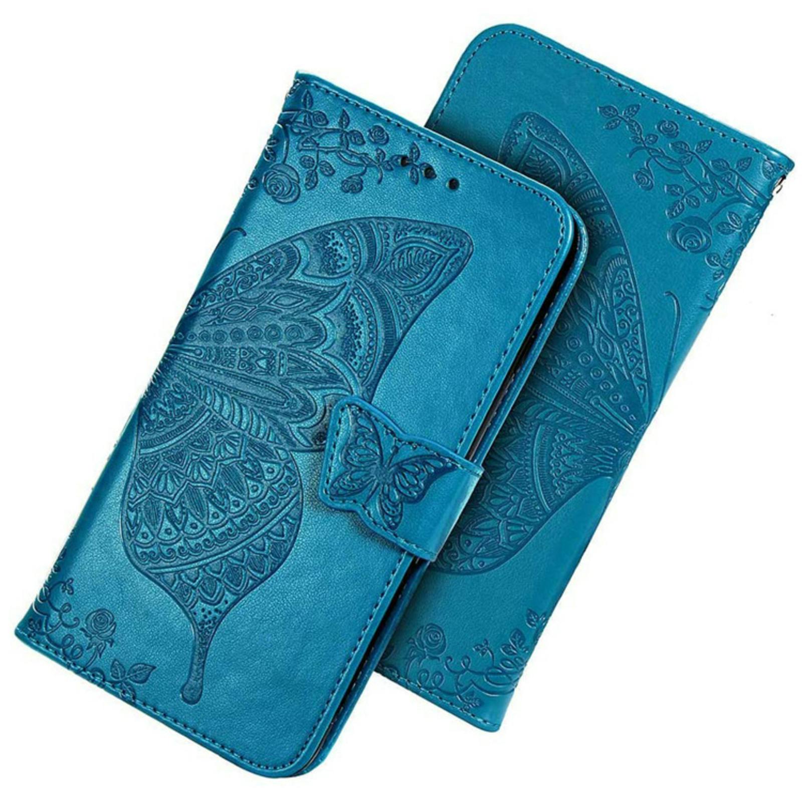 Comfycase P Smart 2020 Butterfly Booklet Telefoonhoesje Blauw