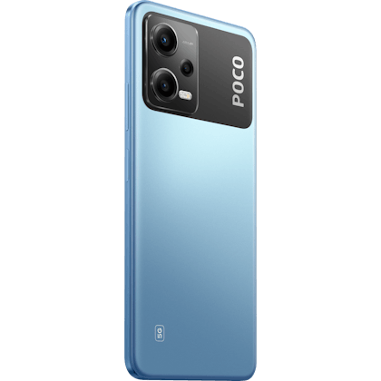 POCO X5 5G Blue - Aanzicht vanaf links