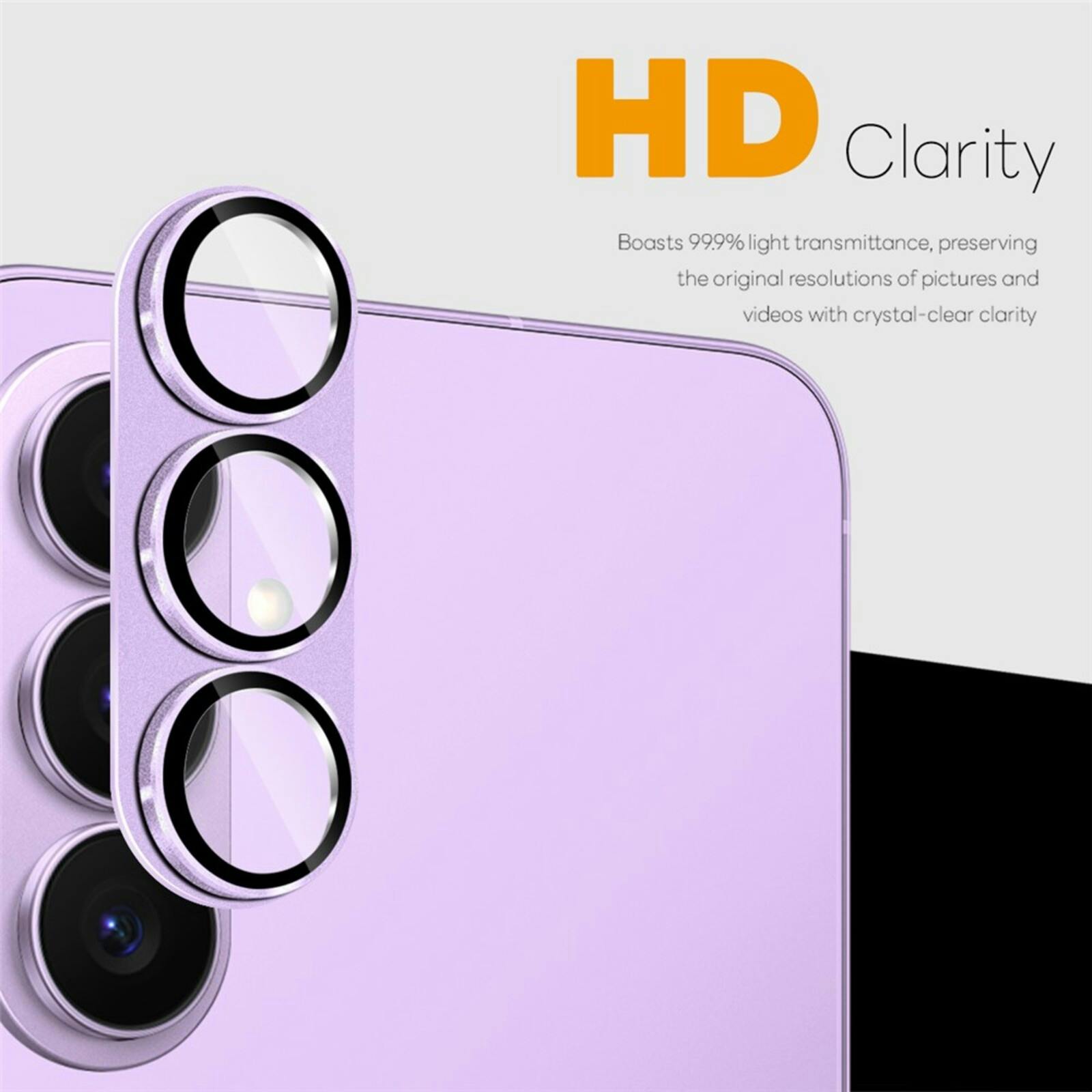 Northjo Samsung Galaxy S26 Full Cover Camera Protector Paars