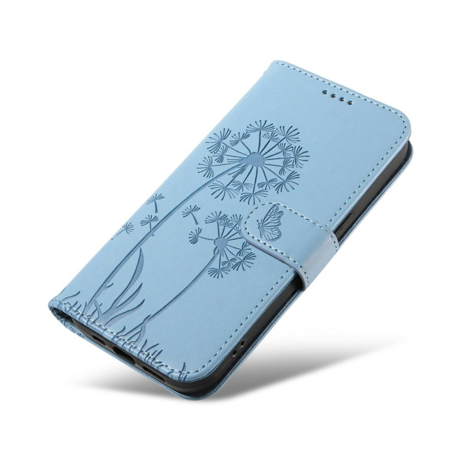 Comfycase Samsung S25 / S24 Dandelion Bookcase Hoesje Lichtblauw