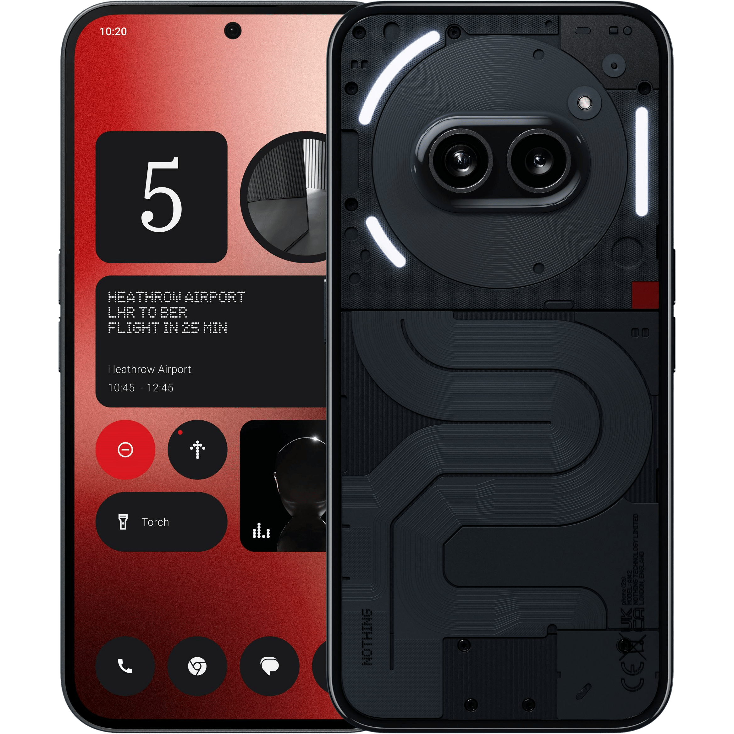 Nothing Phone (2a) Black - Voorkant & achterkant