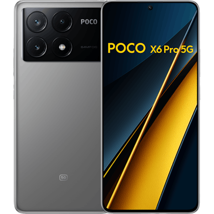 POCO X6 Pro Grey - Voorkant & achterkant
