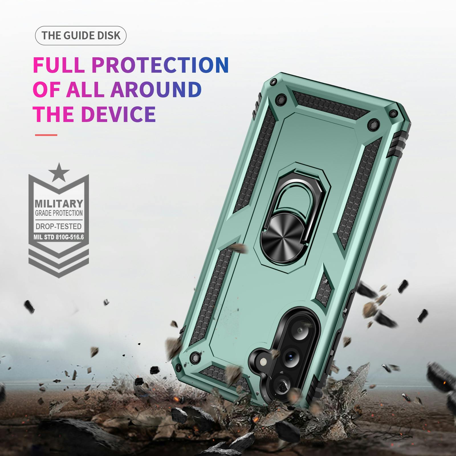 CaseBody Samsung Galaxy A37 Shield Case Groen