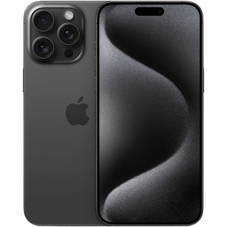 Apple iPhone 15 Pro Max Black titanium - Voorkant & achterkant