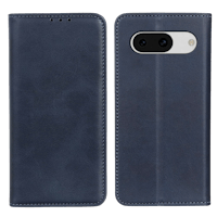 CaseBody Google Pixel 8a Real Leather Wallet Hoesje Blauw