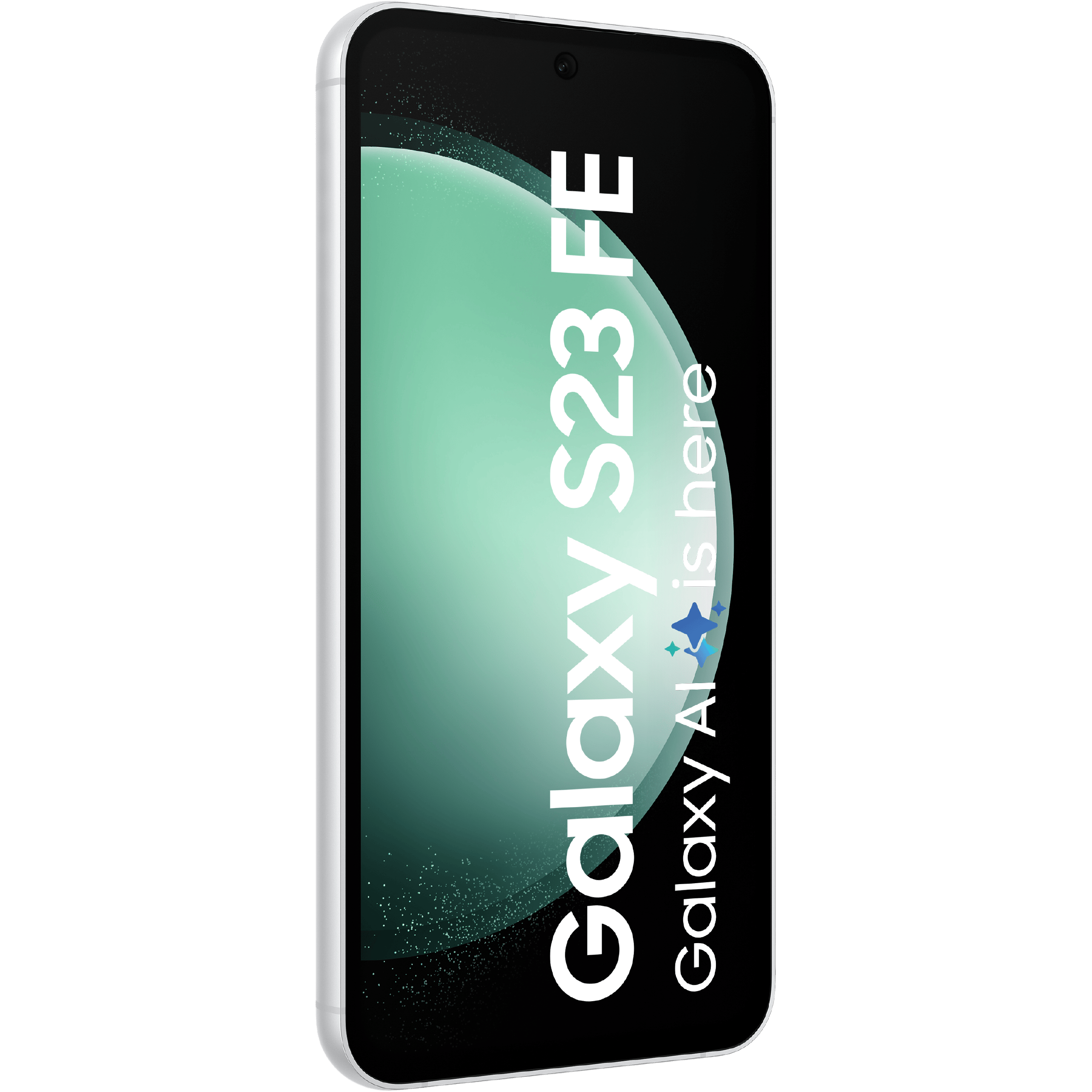 Samsung Galaxy S23 FE 5G Mint - Aanzicht vanaf links