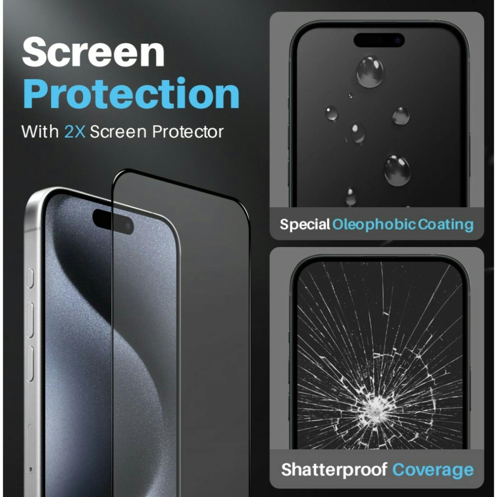 Northjo iPhone 15 Pro 5-in-1 Protection Bundel Transparant