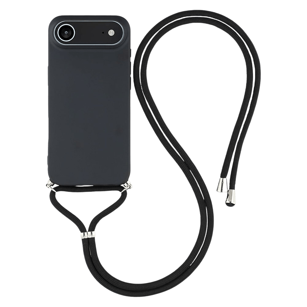 Mocaa Apple iPhone 17 Air Hoesje met Koord Zwart