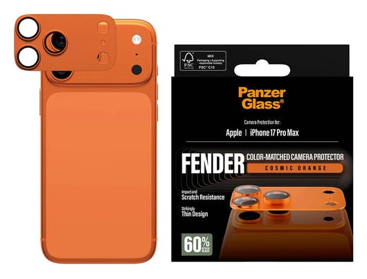 PanzerGlass iPhone 17 Pro Fender Camera Protector Oranje
