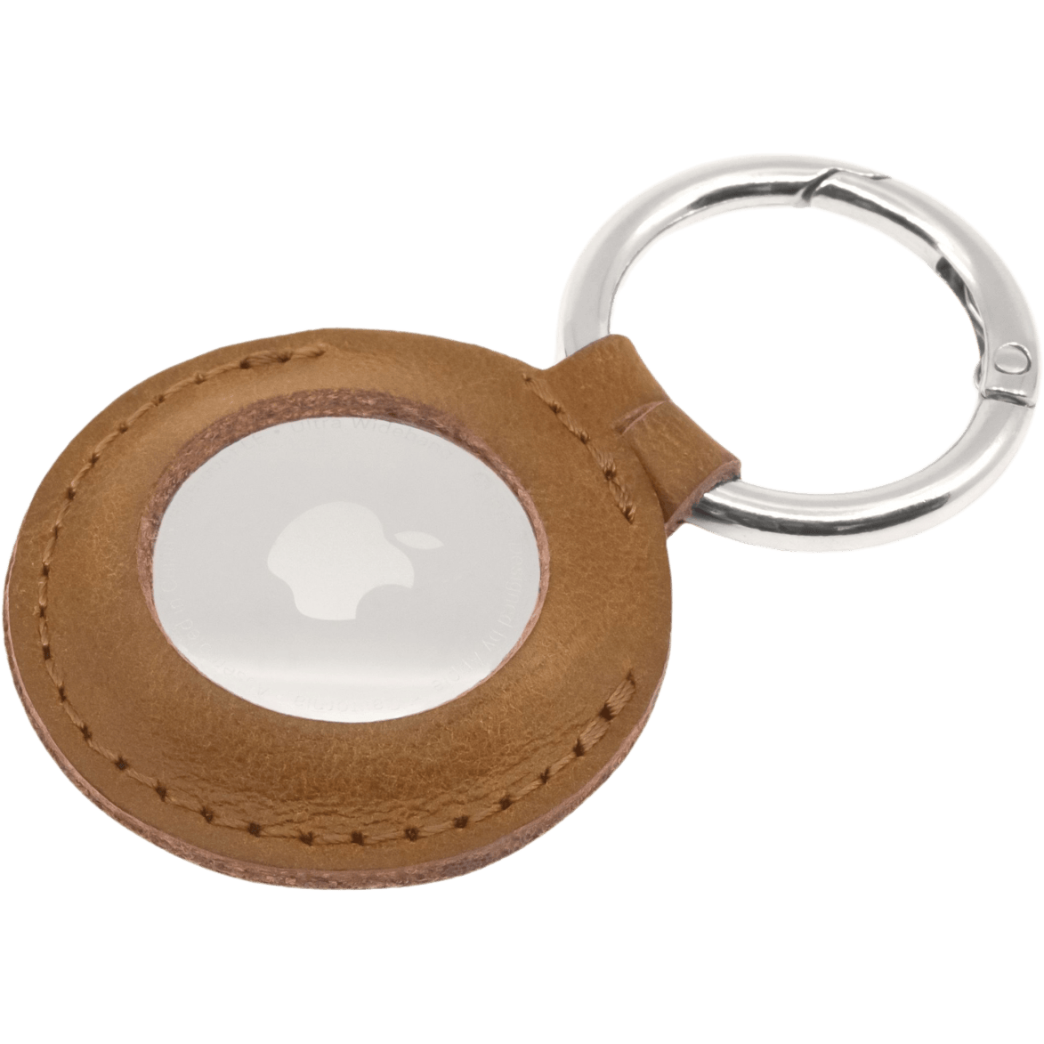 Fixed Leren AirTag Sleutelhanger Bruin