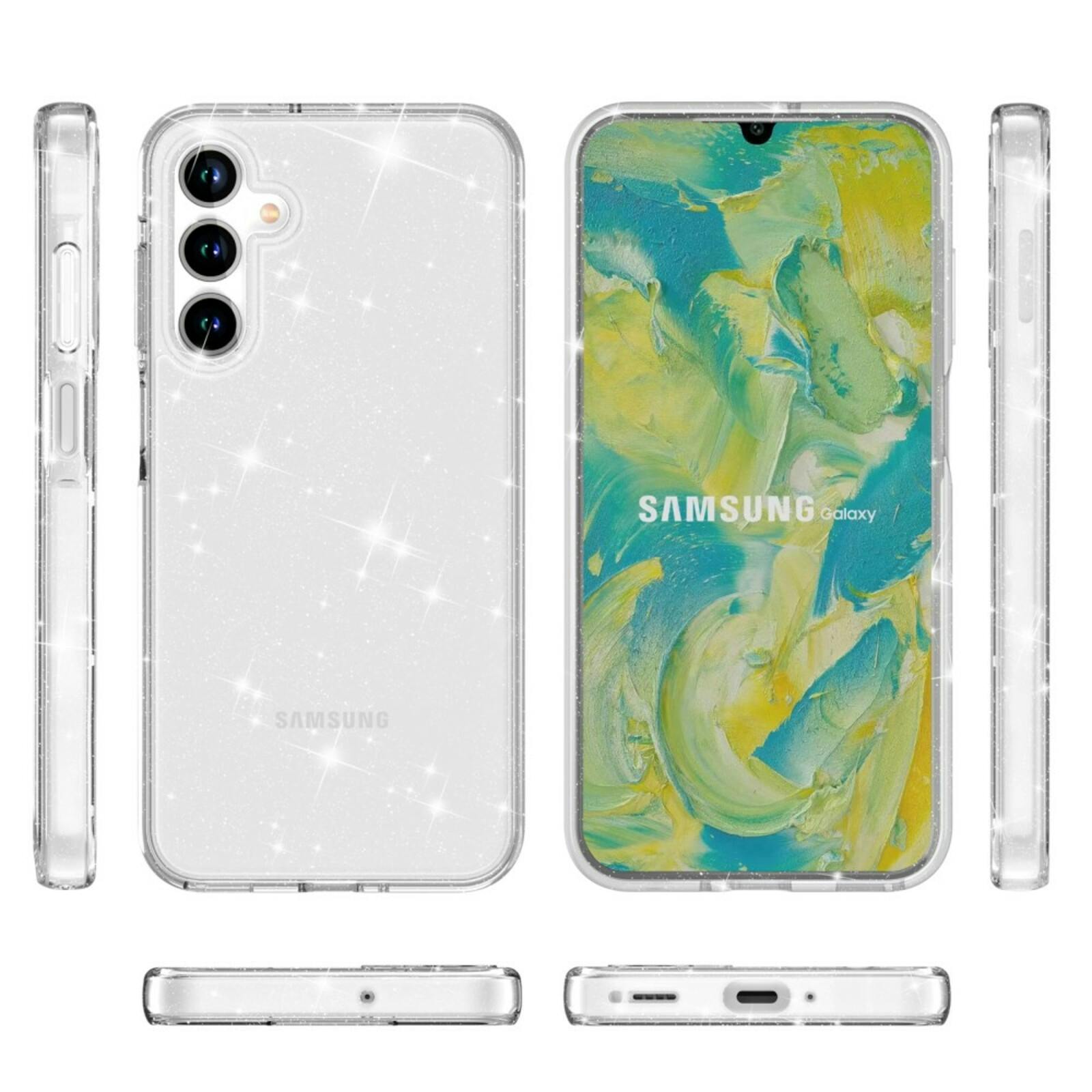 Mocaa Samsung Galaxy A16 Glitz Beschermhoesje Transparant