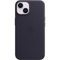 Apple iPhone 14 Plus Leren MagSafe Hoesje Blauw - Voorkant