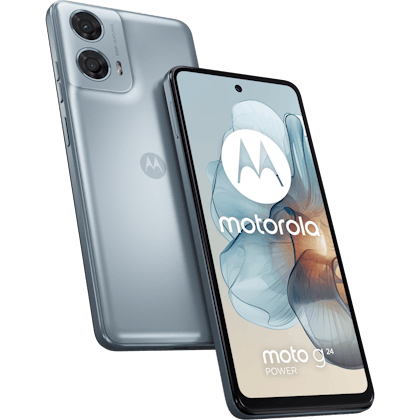 Motorola Moto G24 Power Glacier Blue - Voorkant & achterkant