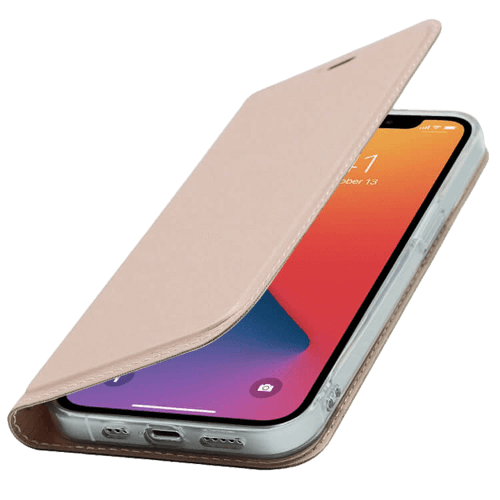 Comfycase iPhone 13 Pro Max Ultra-Slim Flip Case Magnetische Sluiting Roségoud