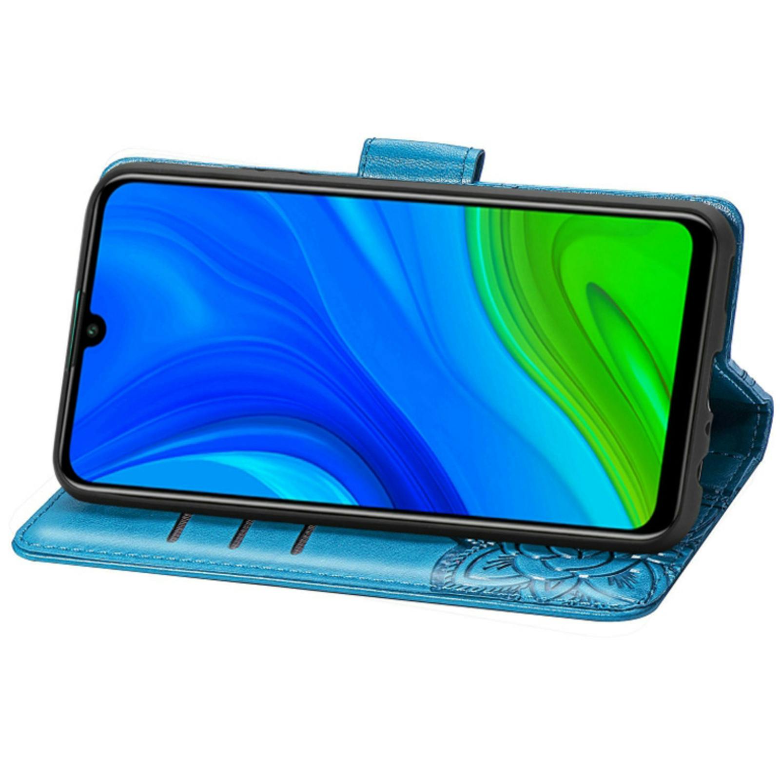 Comfycase P Smart 2020 Butterfly Booklet Telefoonhoesje Blauw