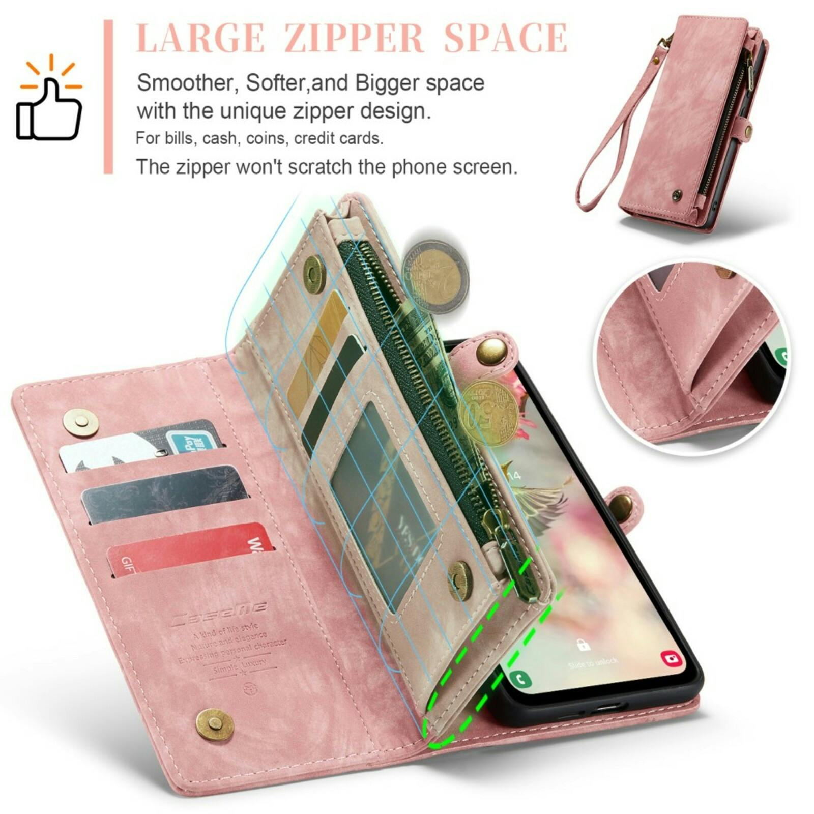 Caseme Samsung A55 Vintage Wallet Hoesje Roze