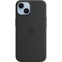 Apple iPhone 14 MagSafe Siliconen Hoesje Zwart - Voorkant